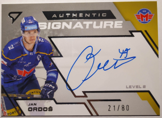 SportZoo ELH 23/24 - České Budějovice - Jan Ordoš - Authentic Signature Level 2 - #SL2-OR 21/80