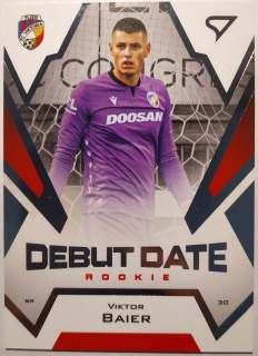 SportZoo Fortuna Liga 23/24 - Debut Date Rookie - Viktor Baier - Plzeň - #DR-2