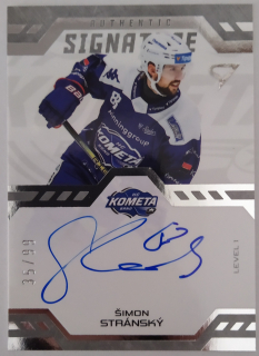 SportZoo ELH 24/25 - Šimon Stránský - Brno - Authentic Signature Level 1 - #SL1-SS 35/99