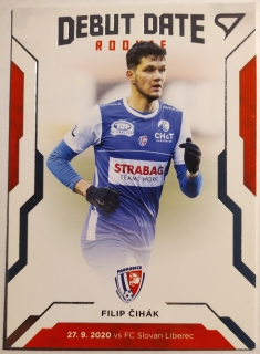 SportZoo FORTUNA:LIGA 20/21 - Filip Čihák - Pardubice - Debute Date Rookie - #DR12