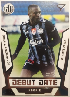 SportZoo Fortuna Liga 22/23 - Debut Date Rookie - Quadri A. Adediran - České Budějovice - #DR-16