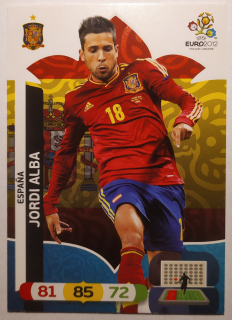 Panini Euro 2012 Adrenalyn XL - Jordi Alba - Španělsko