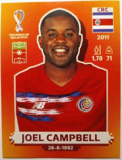 World Cup 2022 - Joel Campbell - č.CRC 16