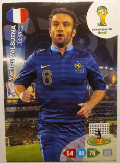 Panini FIFA WC Brazil 2014 Adrenalyn XL - Mathieu Valbuena - Francie