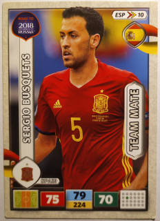 Panini Road to WC 2018 Adrenalyn XL - Sergio Busquets - Španělsko