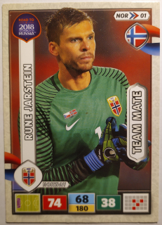 Panini Road to WC 2018 Adrenalyn XL - Rune Jarstein - Norsko