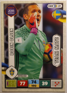 Panini Road to WC 2018 Adrenalyn XL - Robin Olsen - Švédsko