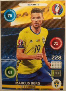 Panini Euro 2016 Adrenalyn XL - Marcus Berg - Švédsko
