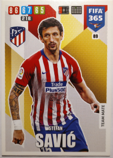 Panini Adrenalyn XL FIFA 365 19/20 - Stefan Savič - Atlétiko Madrid