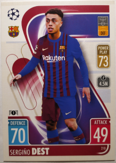 Topps Match Attax Champions & Europa League 21/22 - Sergino Dest - Barcelona