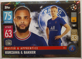 Topps Match Attax Champions & Europa League 21/22 - Layvin Kurzawa / Mitchel Bakker - PSG