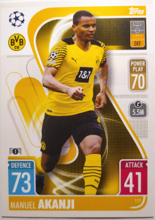 Topps Match Attax Champions & Europa League 21/22 - Manuel Akanji - Borussia Dortmund