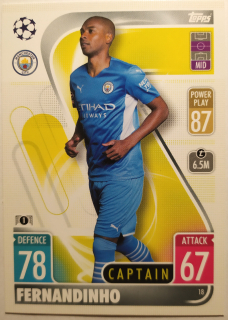 Topps Match Attax Champions & Europa League 21/22 - Fernandinho - Manchester City