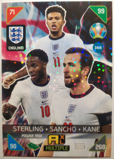 Panini UEFA Euro 2020 Adrenalyn XL Kick Off - Anglie - Raheem Sterling/Jadon Sancho/Harry Kane