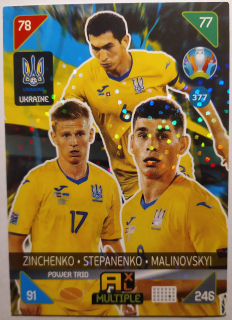 Panini UEFA Euro 2020 Adrenalyn XL Kick Off - Ukrajina - Oleksandr Zinchenko/Taras Stepanenko/Ruslan Malinovskyi