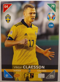 Panini UEFA Euro 2020 Adrenalyn XL Kick Off - Švédsko - Viktor Claesson