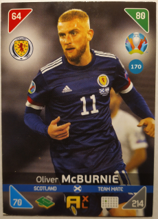 Panini UEFA Euro 2020 Adrenalyn XL Kick Off - Skotsko - Oliver McBurnie
